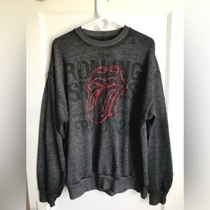 RollingStones Licensed Women’s Retro Style Oversized Sweatshirt Size Large